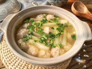 16、冬瓜丸子汤,成品。