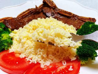 14、黑椒牛排意面,数字字母图形的意面别有一番童趣