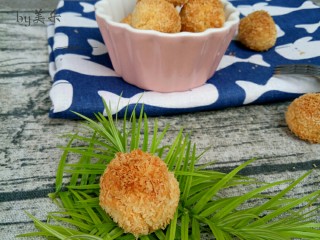 16、蛋白椰丝球,成品