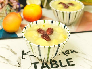 15、苹果小米粥,一碗美味的苹果小米粥就做好了