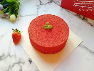 20、6寸红丝绒戚风蛋糕,颜值超高。