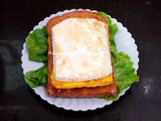 8、早餐三明治,最后把所有食材依次摆好即可开吃