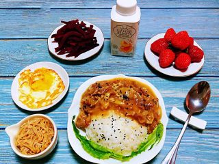 17、肥羊盖浇饭,美好的一天从丰盛的早餐开始噢