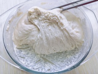 4、波兰种蔓越莓吐司面包,发至有很多泡泡的状态即为发酵完成！
