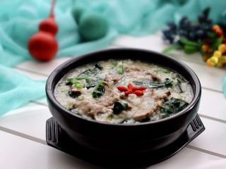 16、生滚菠菜猪肝羹,成品一