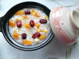 15、玉米南瓜粥,来个近图