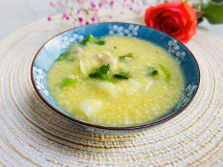 19、鸡肉山药粥,鸡肉山药粥成品图