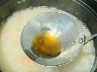 16、鲜虾干贝粥,加料酒；