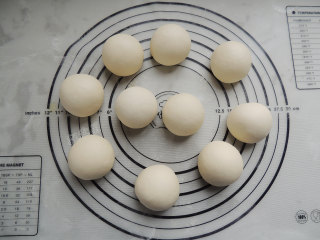 9、卡通小猪馒头,每一个面剂子都要加入少许干面粉,再次充分揉搓,滚圆。