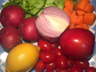 10、新年烤鸡,准备各种配菜