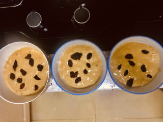 9、蔓越莓红糖发糕,撒上蔓越莓(有红枣更好)