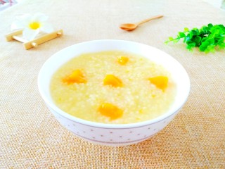 9、南瓜小米粥,做好的南瓜小米粥