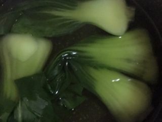 5、山药鸡肉粥  宝宝辅食8M+,青菜烫熟