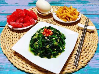 14、蒜蓉菠菜,早餐是一天中最重要的一餐必须好好吃噢