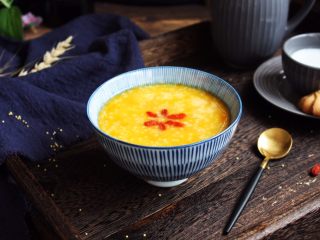 10、南瓜小米粥,成品图。