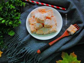 20、椰蓉南瓜小方,椰香味，配上清清凉凉的顺滑口感，很招小孩子们的喜欢