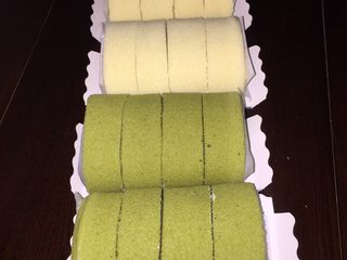 14、抹茶奶油蛋糕卷,成品图。