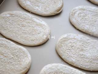 16、老字号甜咸味椒盐油酥金丝饼,刷上一层糖浆,再均匀的撒上白芝麻。