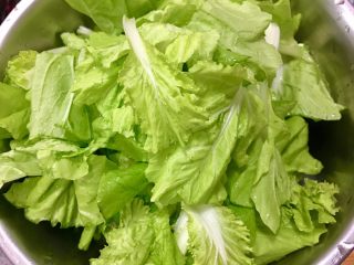 14、鮑魚干貝粥,小白菜洗淨切段