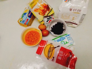 6、双色华夫饼,准备好全部食材