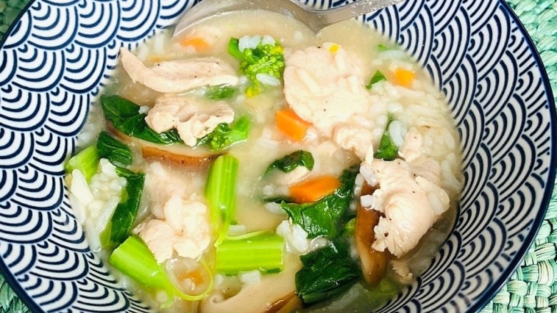 香菇滑鸡粥