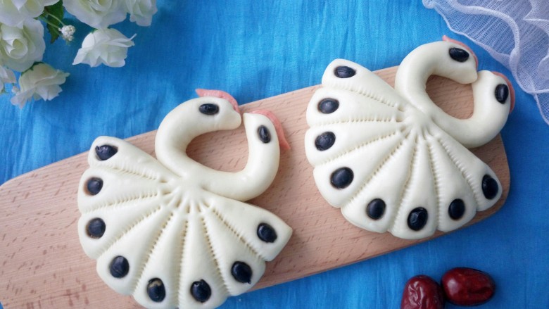 中式点心+孔雀馒头