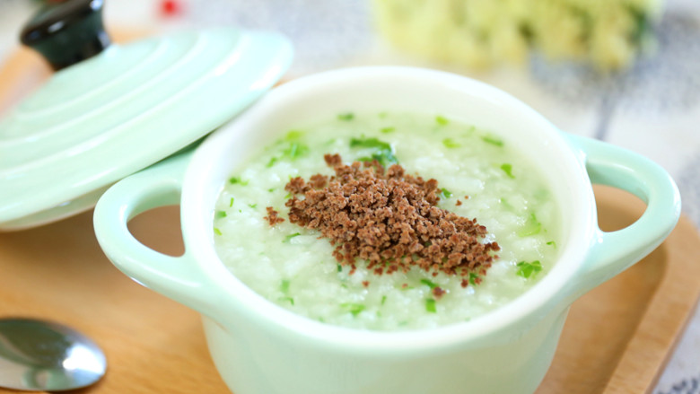 7m+猪肝青菜粥-宝宝辅食