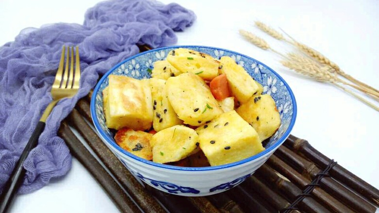 快手早餐~芝香馒头丁