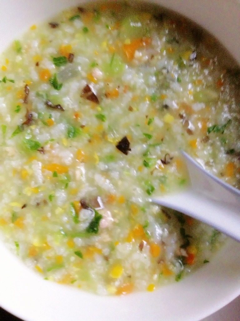 绿色健康无敌营养粥-蔬菜肉糜粥
