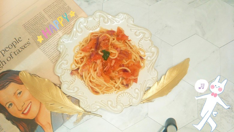 培根芝士茄汁意面