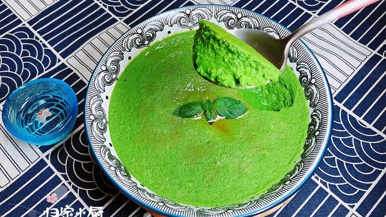 菠菜鸡蛋糕（豆浆版）