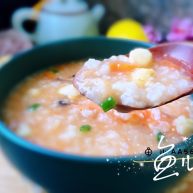 鲜虾干贝粥