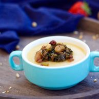 营养早餐  肉末雪菜玉米面粥