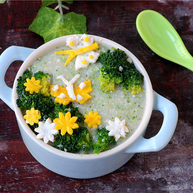 春意盎然鸡肉粥