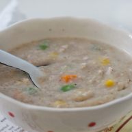 瘦肉杂蔬麦麸粥