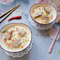 猪肝瘦肉粥