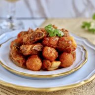 茄汁排骨烧虎皮蛋