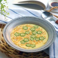 虾皮秋葵水蒸蛋，补钙又美味