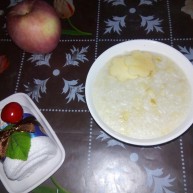 苹果小米粥