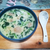 菠菜猪肝粥