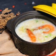 鲜虾砂锅粥