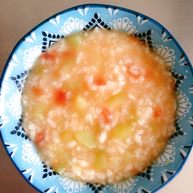 番茄丝瓜补钙粥