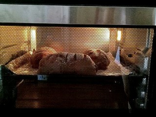 18、可可麻薯软欧包,烤箱170度预热好放入中层烘烤30分钟