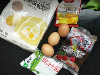 1、铜锣烧（印花版),准备食材，面粉一定要低筋面粉