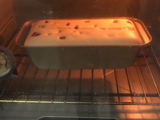 17、蔓越梅玉枕蛋糕,烤至10分钟左右，用刀划一刀。