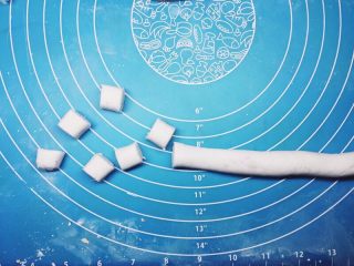 13、超Q弹的手工芋圆,方法二：把面团揉成长条，直接切。