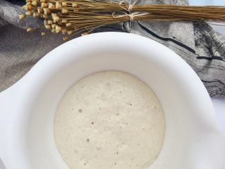 6、当主食一次可以吃三个的法棍面包,面团体积变大，表面有大量小气泡就可以了。