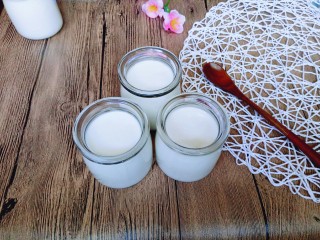 13、自制酸奶,装入消毒的酸奶瓶中，盖上盖子，冰箱冷藏后口感更好。