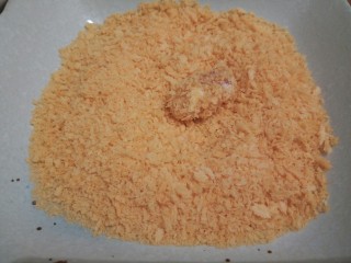 11、#咸味#盐酥鸡米花,最后裹一层面包糠