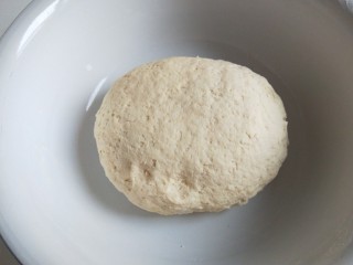 4、梅干菜烧饼,合成面团发酵。